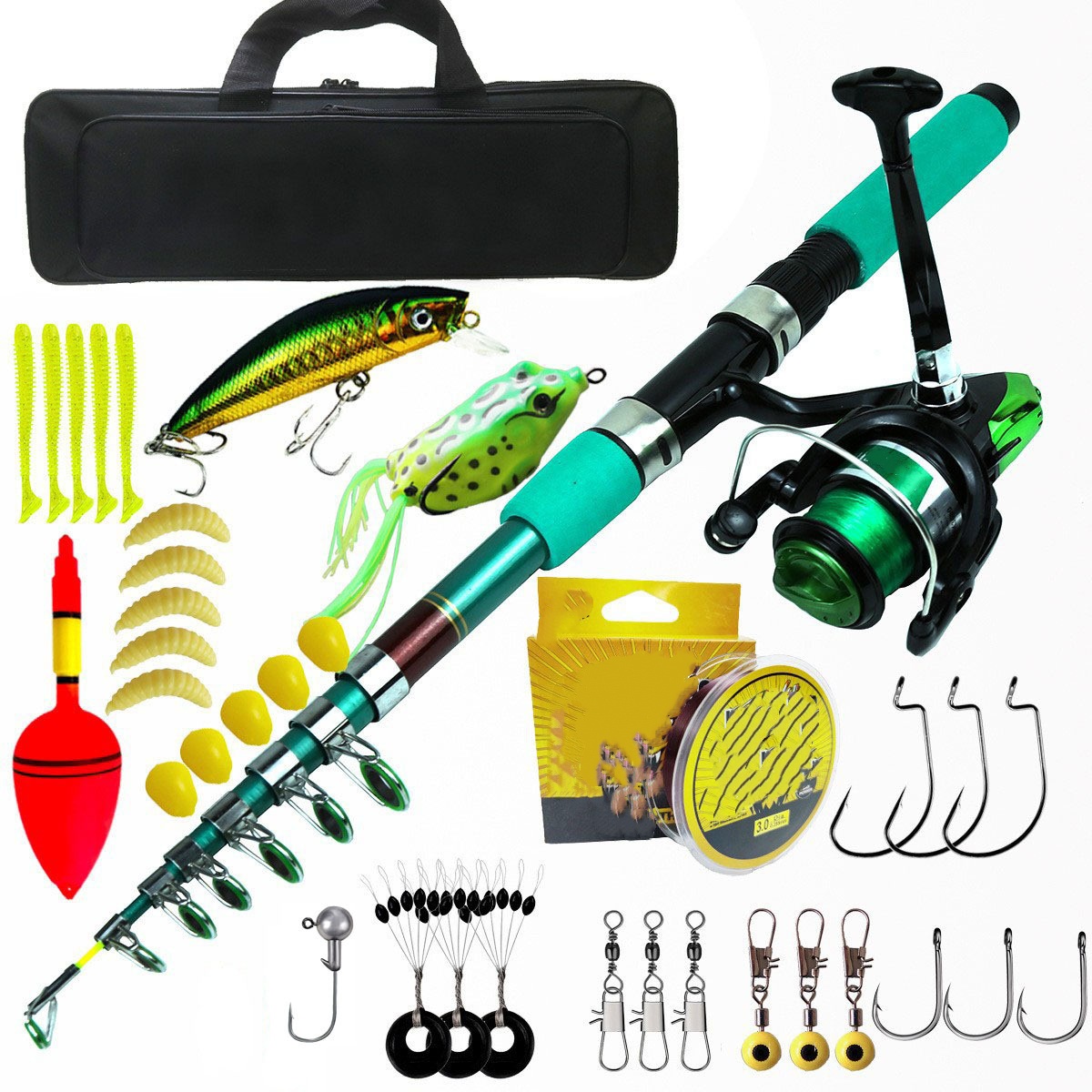 Telescopic Fishing Rod - Kit de Vara de Pesca Telescópica