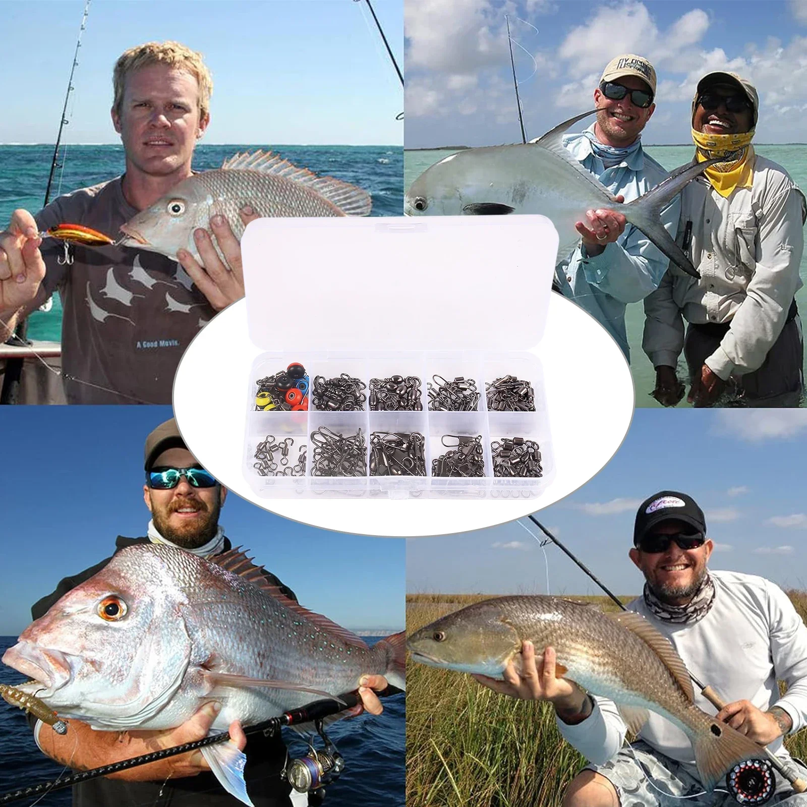 Kit de conectores giratórios d - Freshwater Fishing Kit avaliação e preço